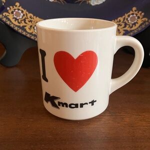 Vintage I Love Kmart Red Heart Coffee Mug Valentine